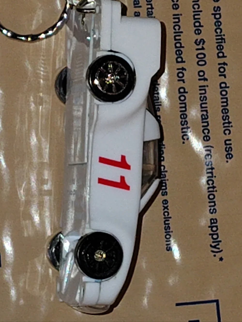 Vintage Eveready T-top Sports Car Number 11 Key Chain Flashlight - Picture 5 of 6